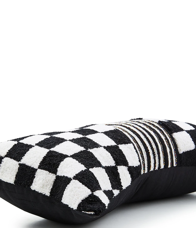 MacKenzie-Childs Check Bow Throw Pillow