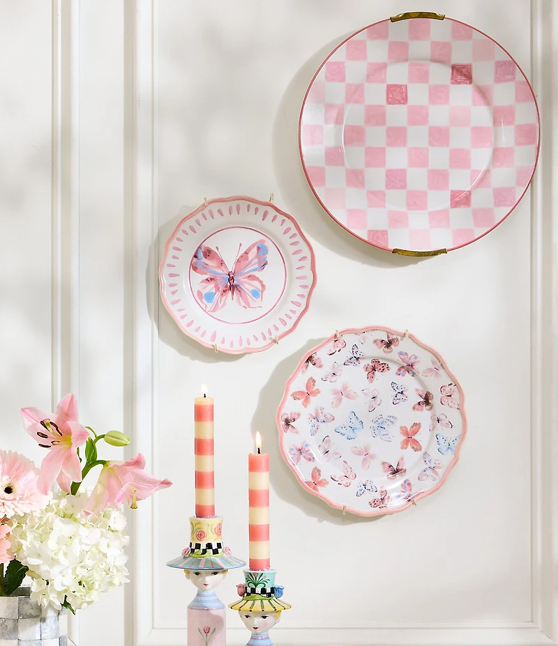 MacKenzie-Childs Butterfly Hill Scalloped Salad/Dessert Plate