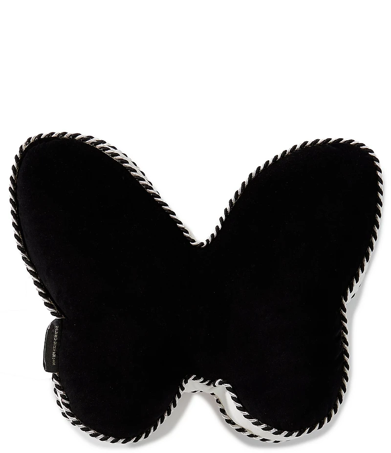 MacKenzie-Childs Butterfly Shaped Floral Throw Pillow