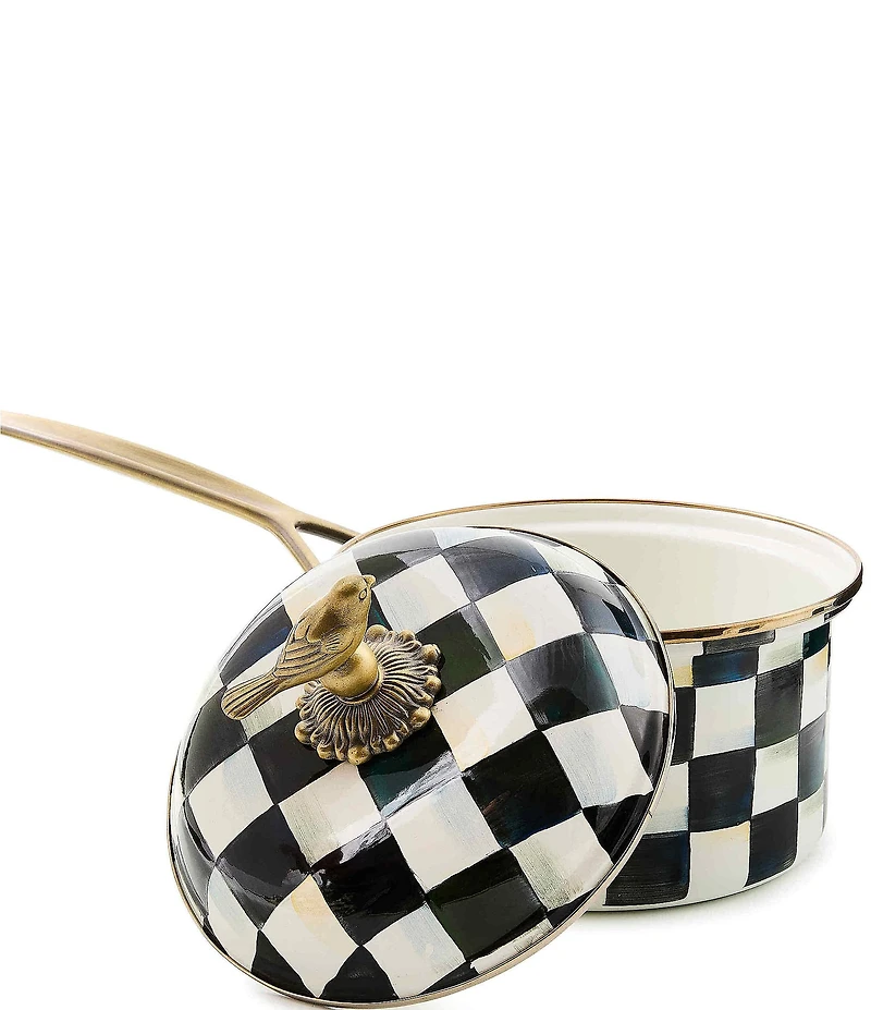 MacKenzie-Childs Check Covered Saucepan, 2.5 Qt.