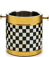 MacKenzie-Childs Check 3260 Gold Ice Bucket