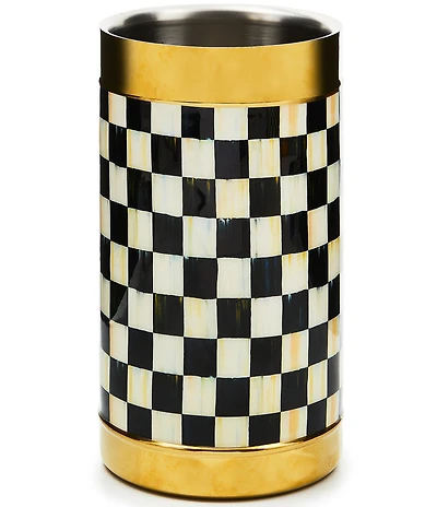 MacKenzie-Childs Check 3260 Gold Wine Cooler