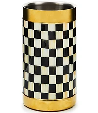 MacKenzie-Childs Check 3260 Gold Wine Cooler