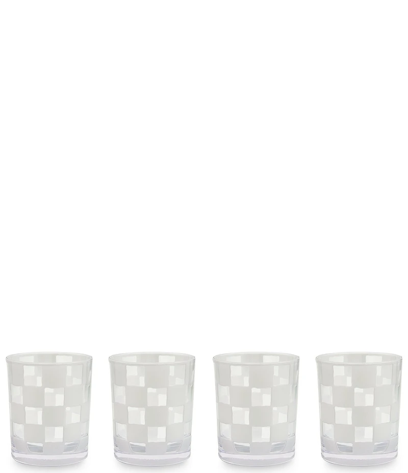 MacKenzie-Childs Check Acrylic Tumblers, Set of 4