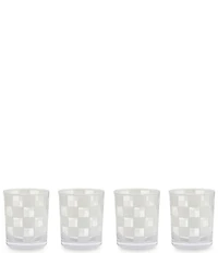 MacKenzie-Childs Check Acrylic Tumblers, Set of 4