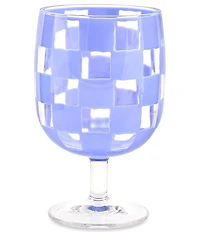 MacKenzie-Childs Check Acrylic Water Goblets, Set of 4