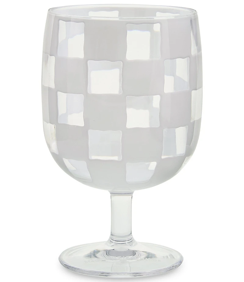 MacKenzie-Childs Check Acrylic Water Goblets, Set of 4