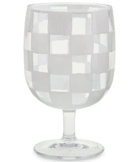 MacKenzie-Childs Check Acrylic Water Goblets, Set of 4