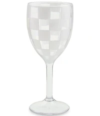 MacKenzie-Childs Check Acrylic Wine Goblets, Set of 4