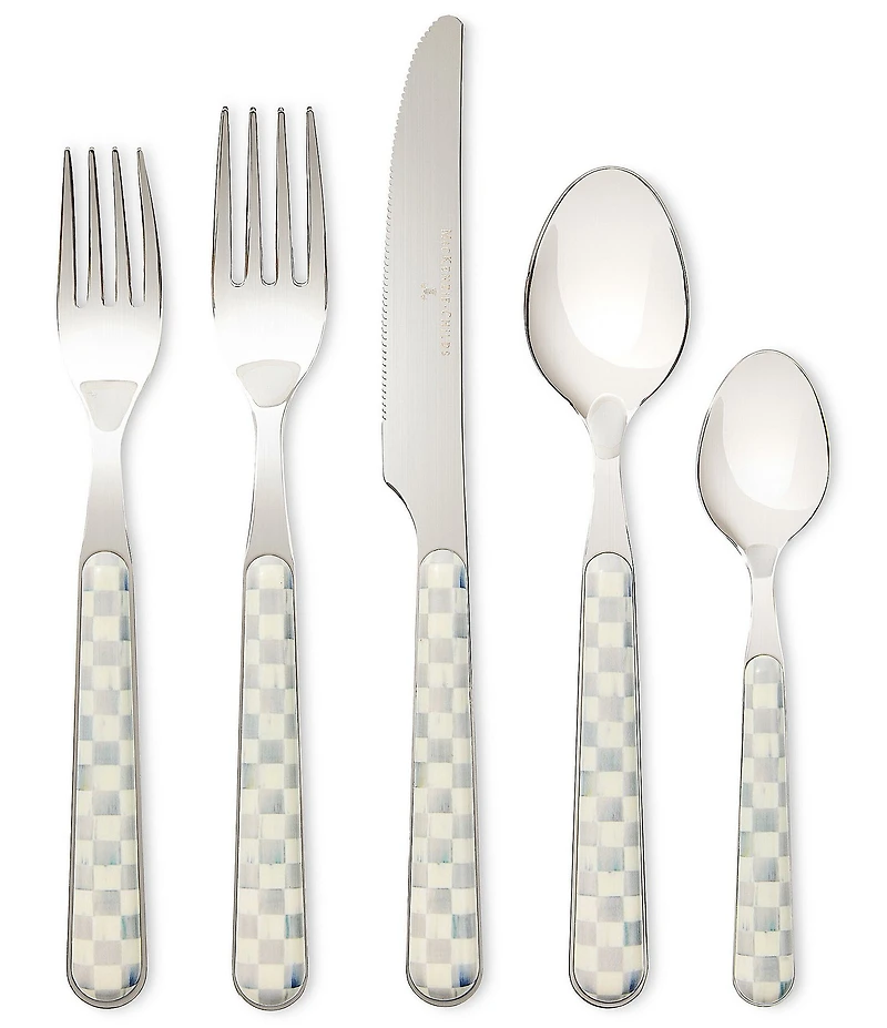 MacKenzie-Childs Check Bistro Flatware Five-Piece Place Setting