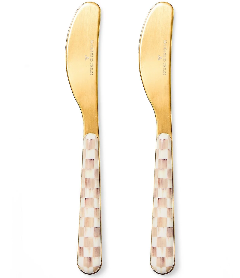 MacKenzie-Childs Check Bistro Spreaders, Set of 2