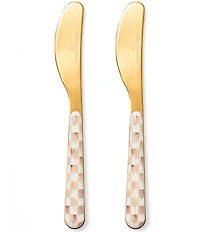 MacKenzie-Childs Check Bistro Spreaders, Set of 2