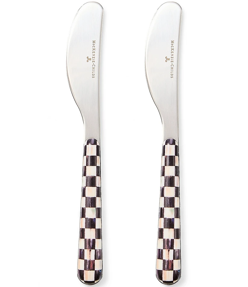 MacKenzie-Childs Check Bistro Spreaders, Set of 2