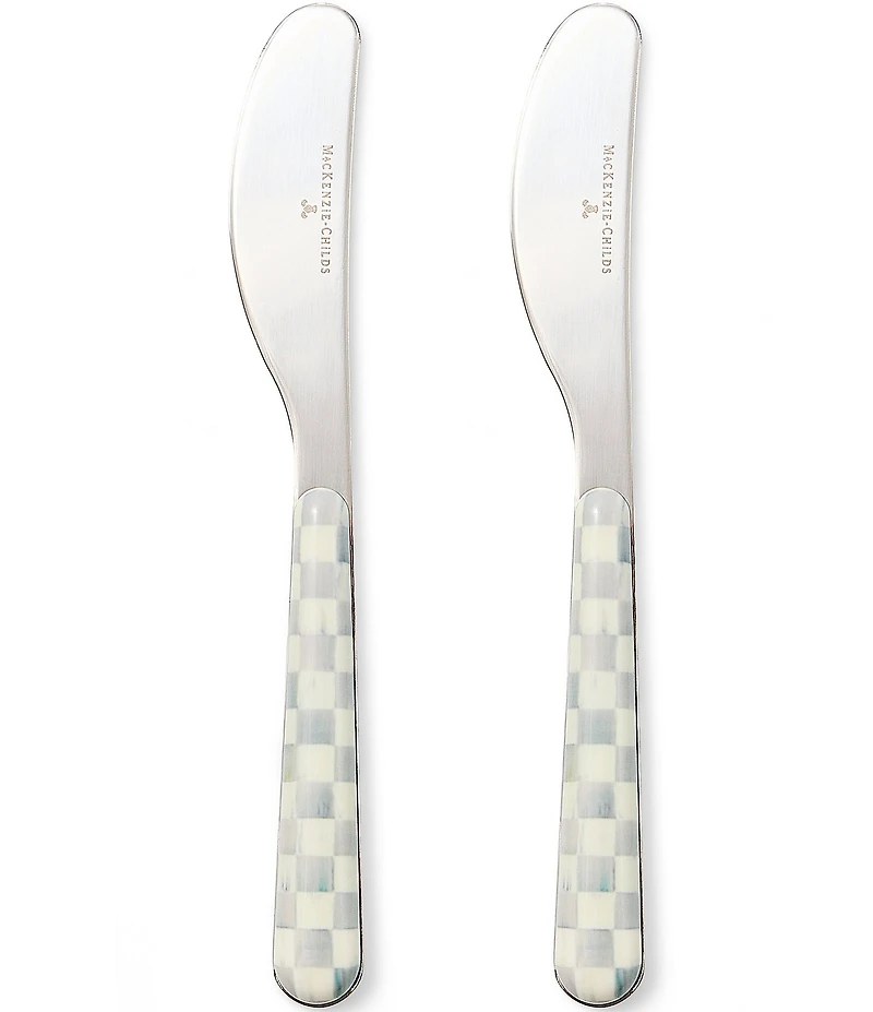 MacKenzie-Childs Check Bistro Spreaders, Set of 2