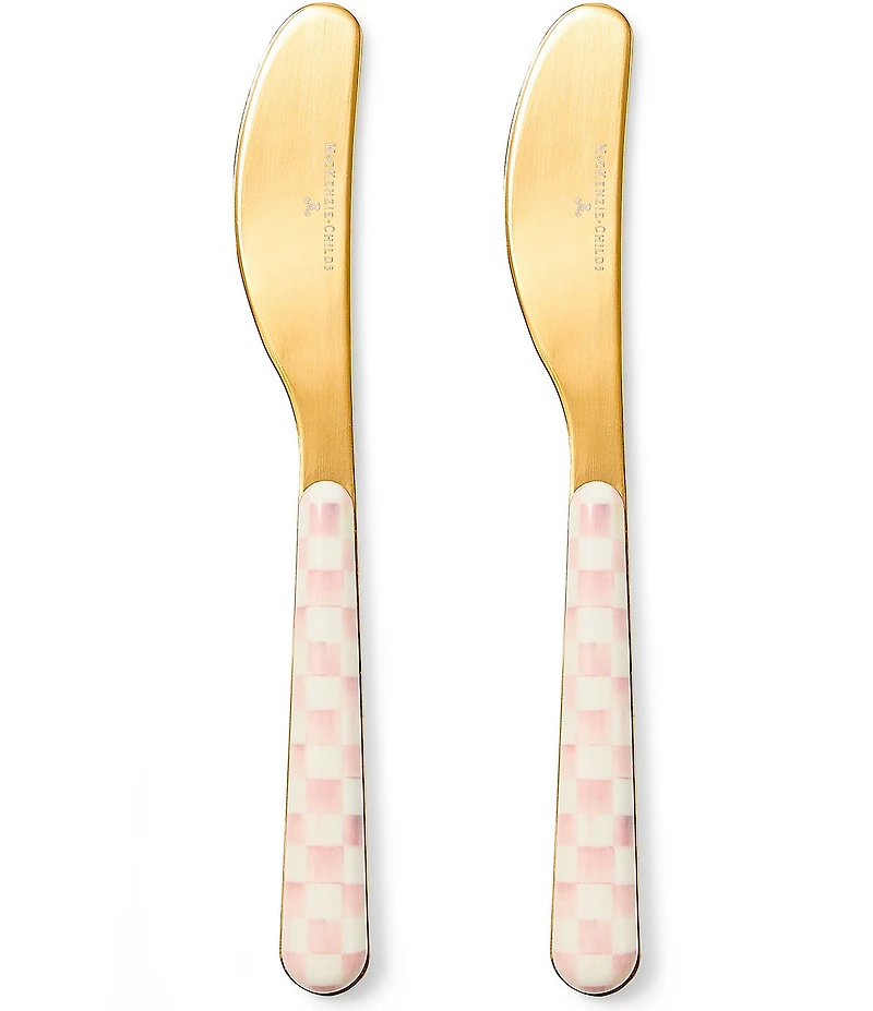MacKenzie-Childs Check Bistro Spreaders, Set of 2