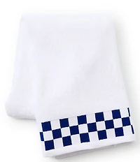 MacKenzie-Childs Check Border Open Stock Cotton Bath Towels