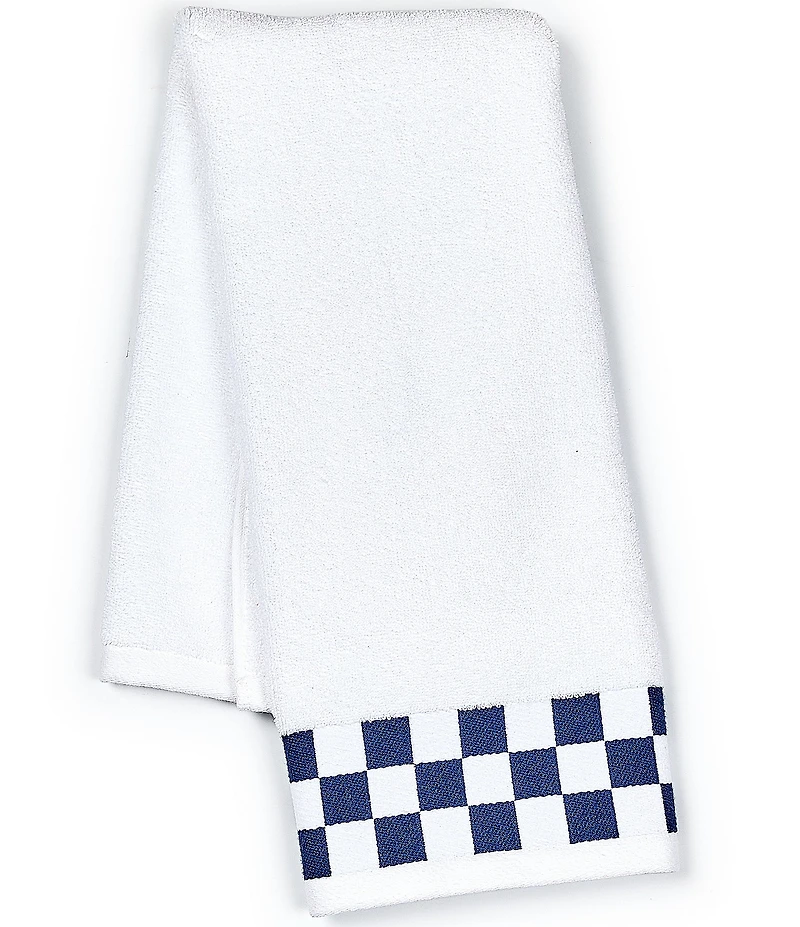 MacKenzie-Childs Check Border Open Stock Cotton Bath Towels