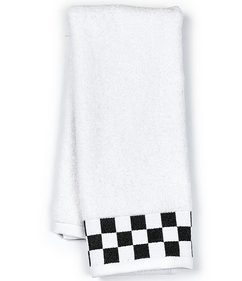 MacKenzie-Childs Check Border Open Stock Cotton Bath Towels