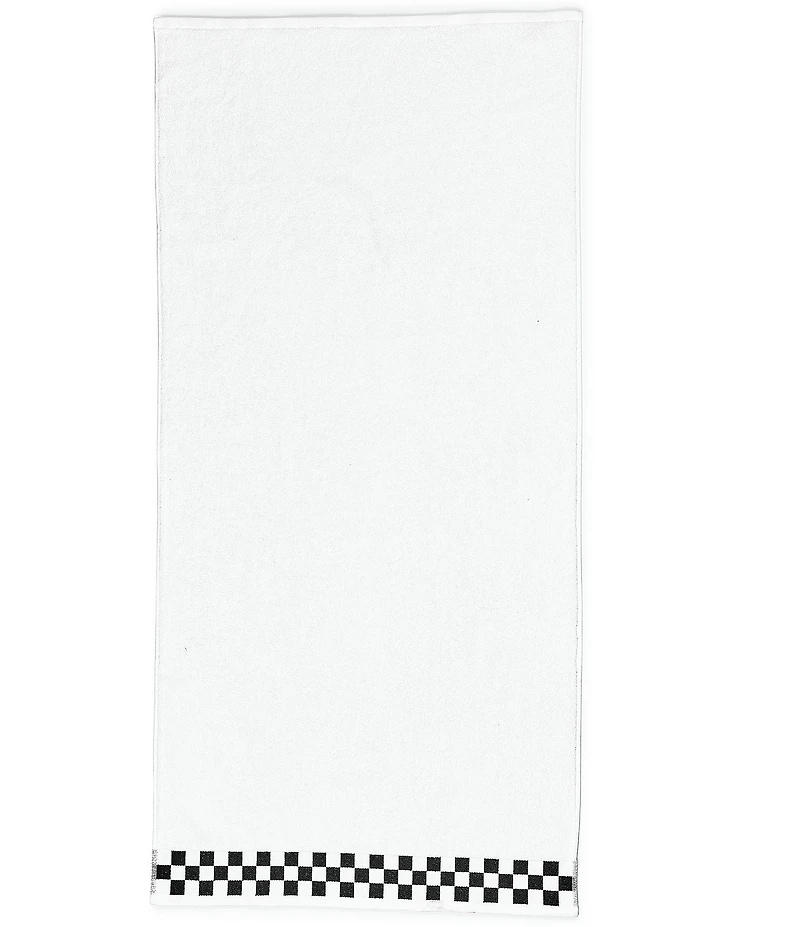 MacKenzie-Childs Check Border Open Stock Cotton Bath Towels