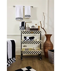 MacKenzie-Childs Check Border Open Stock Cotton Bath Towels