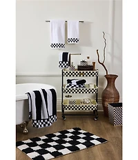 MacKenzie-Childs Check Border Open Stock Cotton Bath Towels