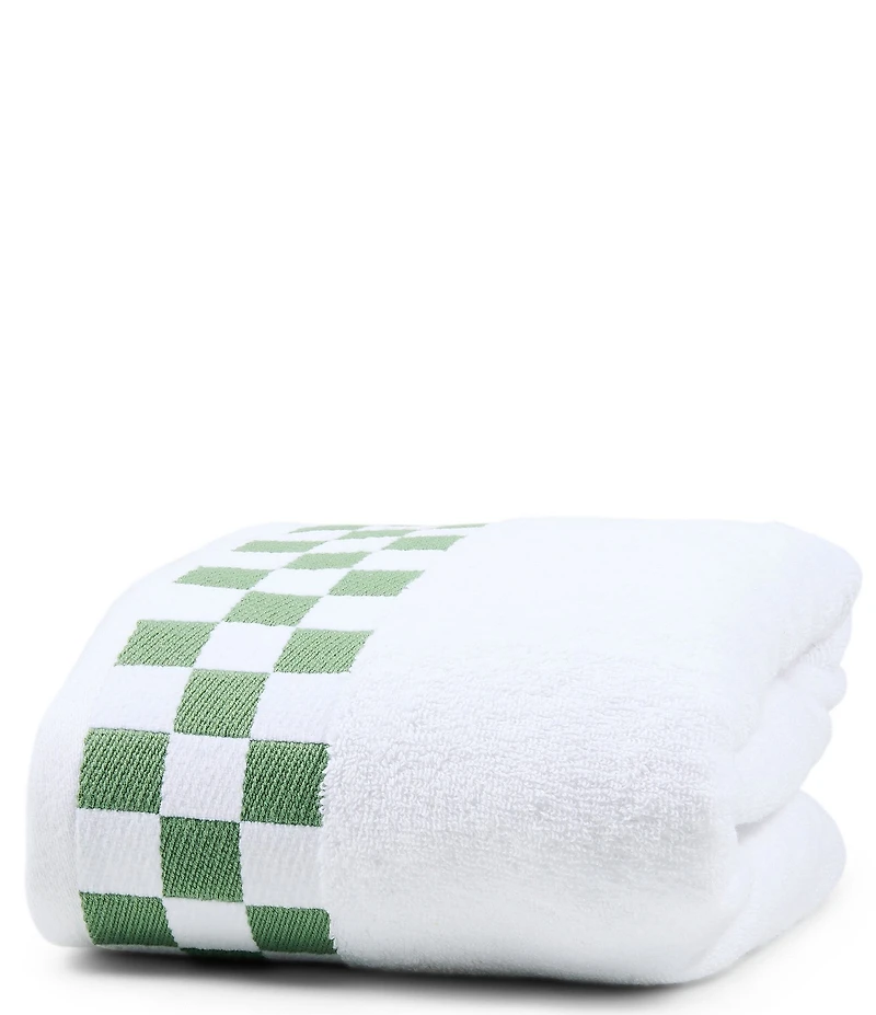 MacKenzie-Childs Check Border Open Stock Cotton Bath Towels
