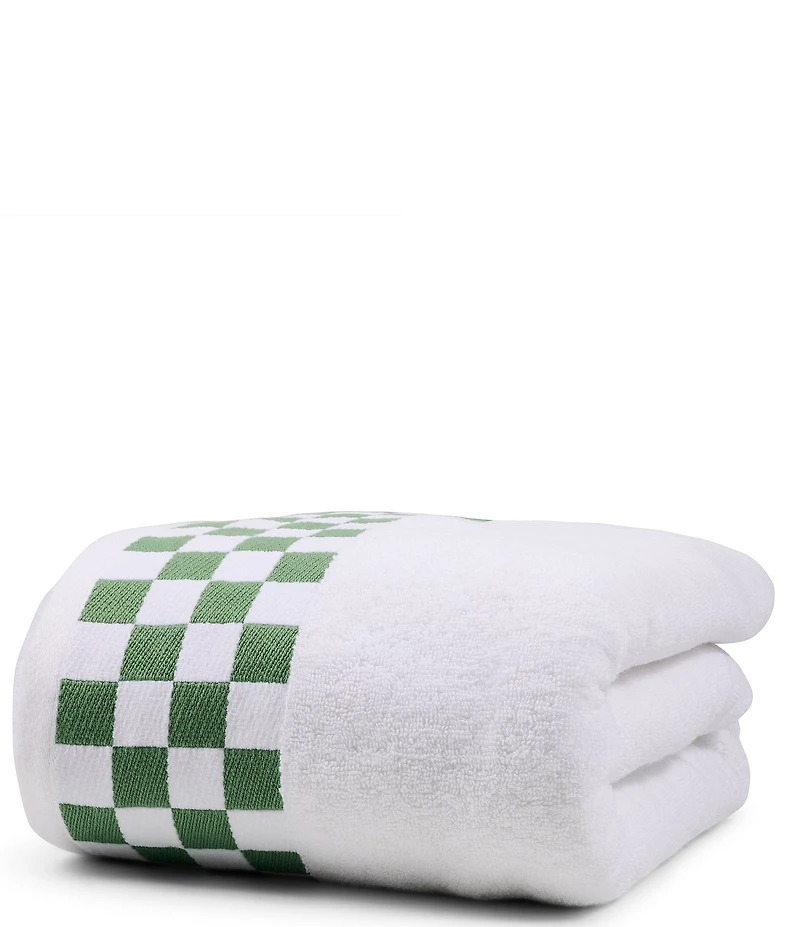 MacKenzie-Childs Check Border Open Stock Cotton Bath Towels