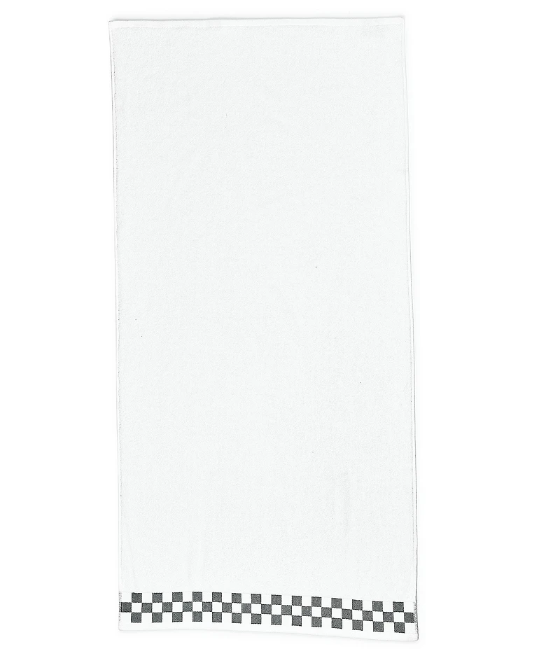 MacKenzie-Childs Check Border Open Stock Cotton Bath Towels