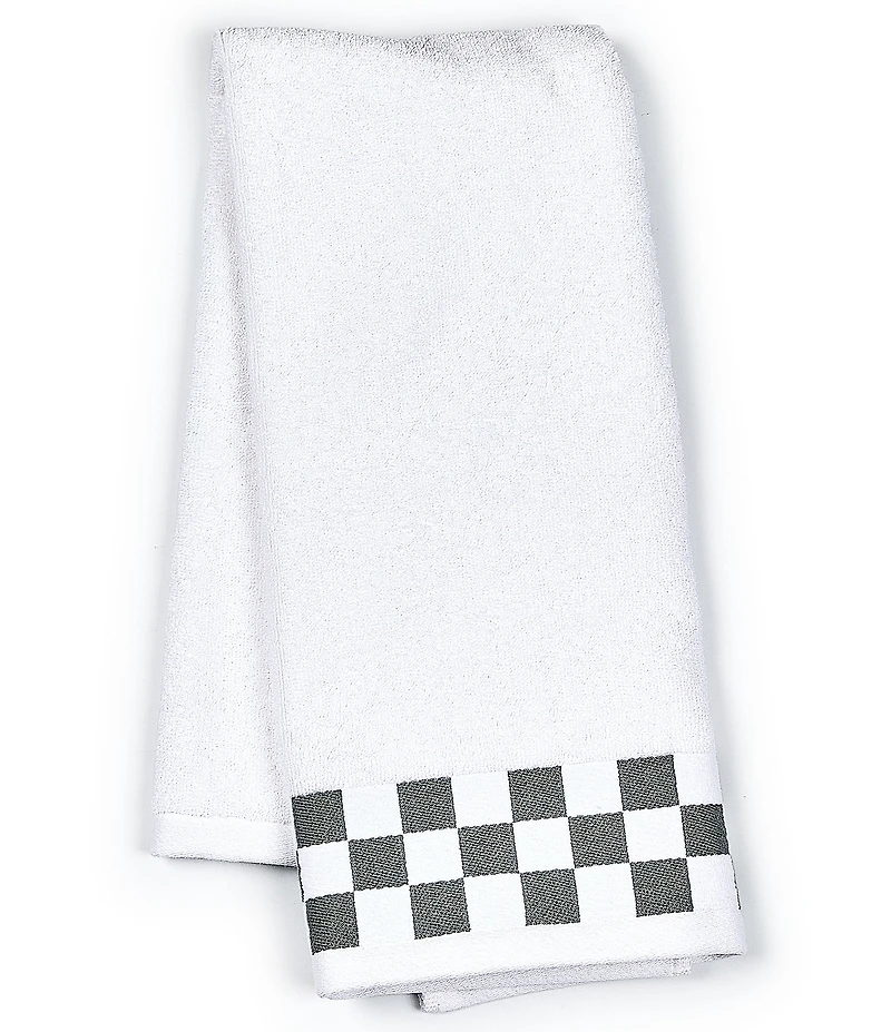 MacKenzie-Childs Check Border Open Stock Cotton Bath Towels