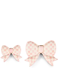 MacKenzie-Childs Check Bow Trinket Dishes, Set Of 2