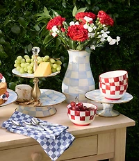 MacKenzie-Childs Check Breakfast Bowls, Set of 4