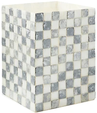 MacKenzie-Childs Check Capiz Waste Bin