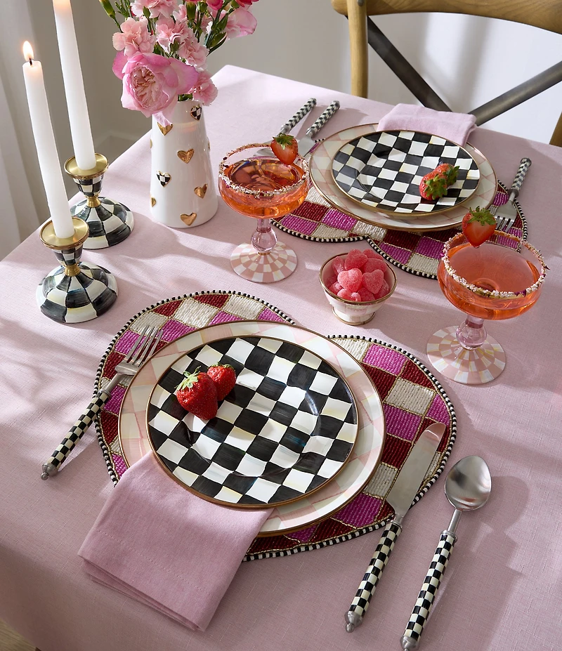 MacKenzie-Childs Check Coupe Glass