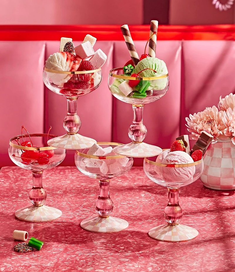 MacKenzie-Childs Check Coupe Glass