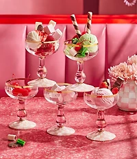 MacKenzie-Childs Check Coupe Glass
