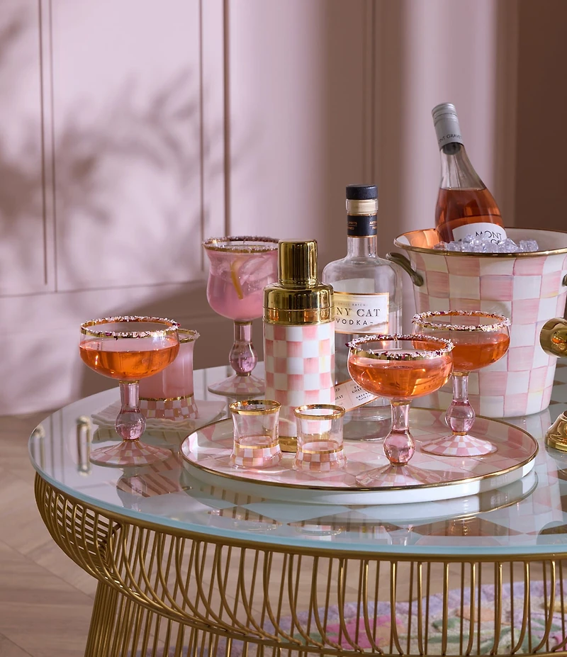 MacKenzie-Childs Check Coupe Glass