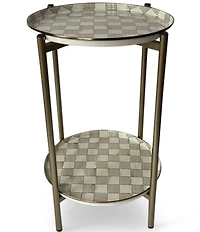 MacKenzie-Childs Check® Enamel 2-Tier Cocktail Side Table