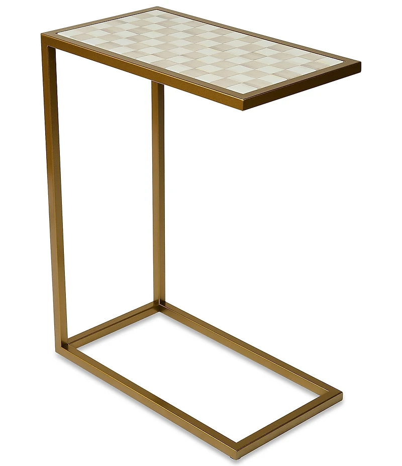 MacKenzie-Childs Check® Enamel C-Frame Side Table