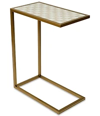 MacKenzie-Childs Check® Enamel C-Frame Side Table