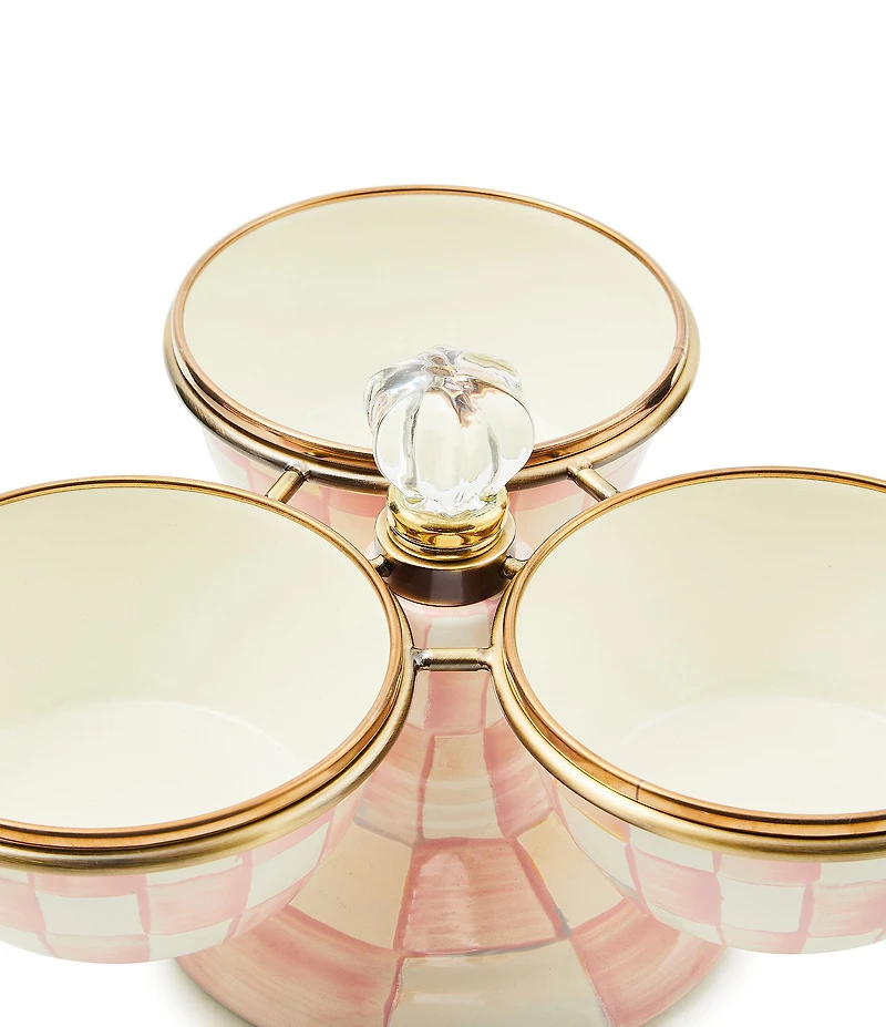 MacKenzie-Childs Check Enamel Triplicity Serving Bowl