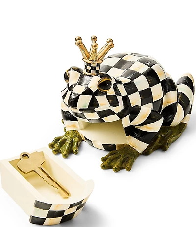 MacKenzie-Childs Check Frog Hide-A-Key Outdoor Decor