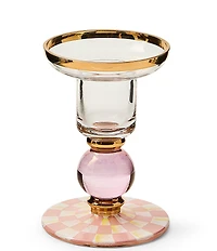 MacKenzie-Childs Check Glass Candlestick