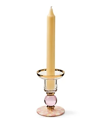 MacKenzie-Childs Check Glass Candlestick