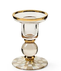 MacKenzie-Childs Check Glass Candlestick