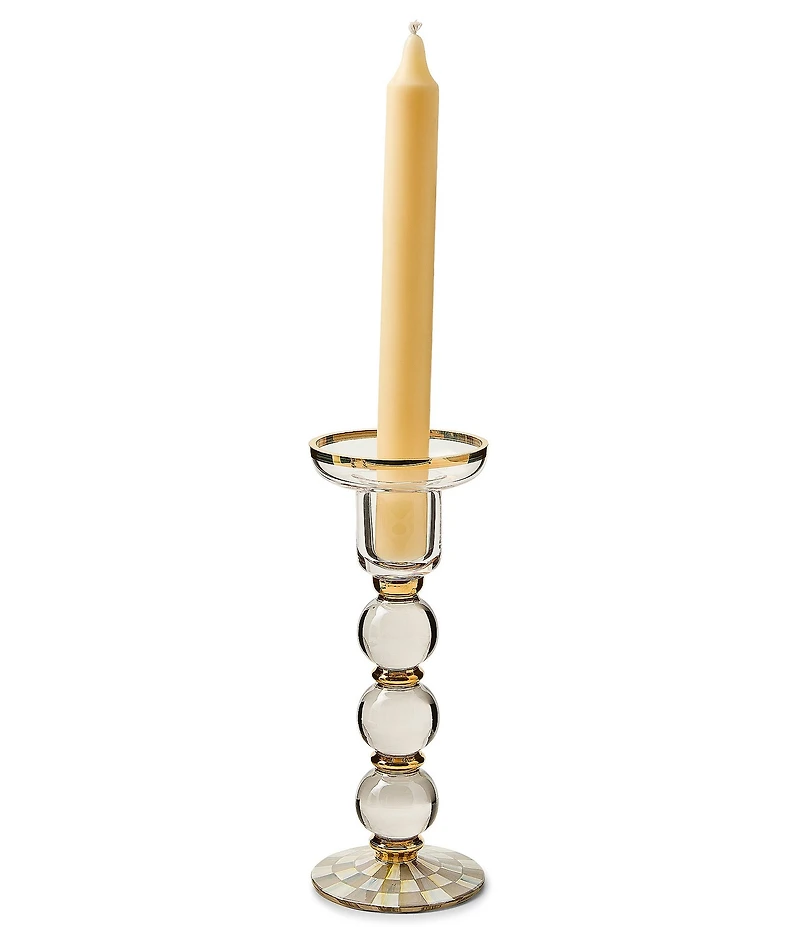 MacKenzie-Childs Check Glass Candlestick