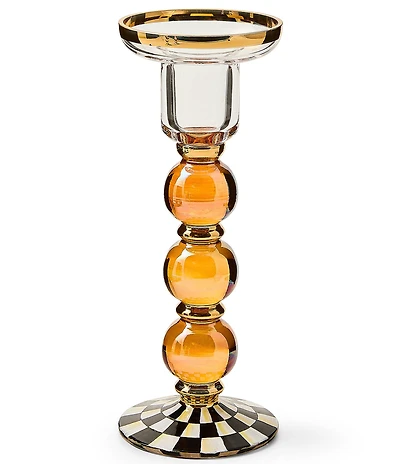 MacKenzie-Childs Check Glass Candlestick