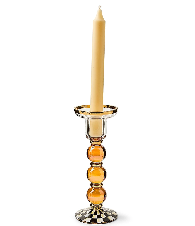 MacKenzie-Childs Check Glass Candlestick