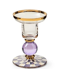 MacKenzie-Childs Check Glass Candlestick