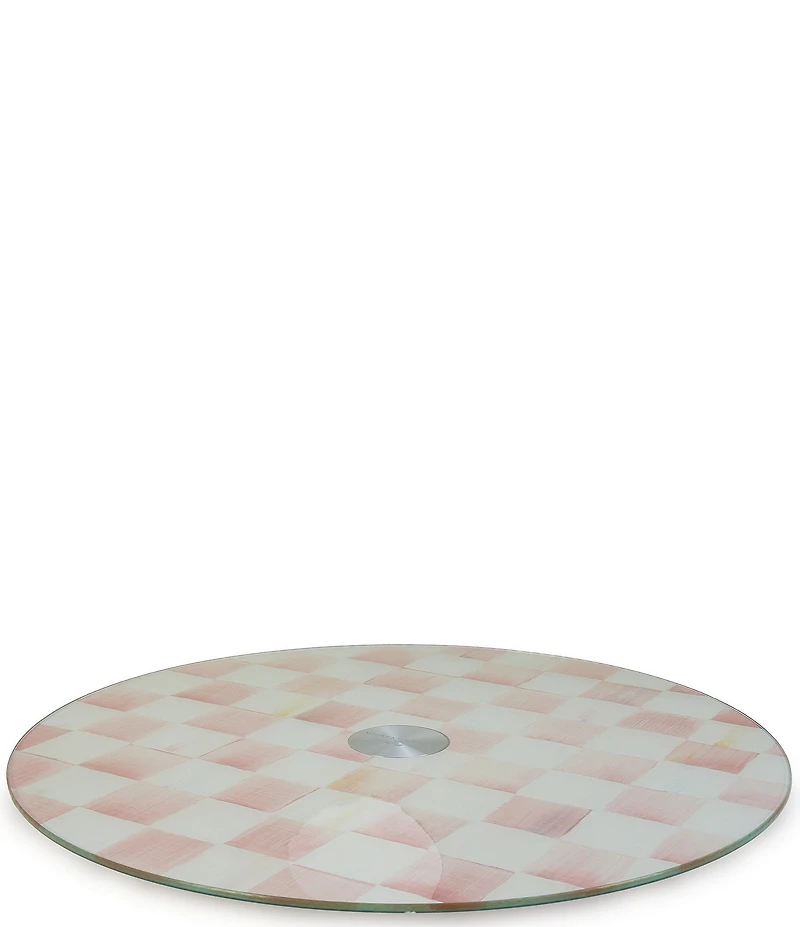 MacKenzie-Childs Check Glass Lazy Susan