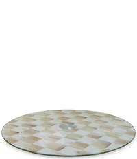MacKenzie-Childs Check Glass Lazy Susan